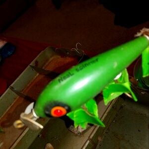 Antique Eddon wooden hand painted fishing lure